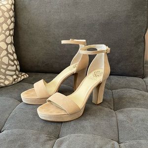 Vince Camuto Beige Platform Heels